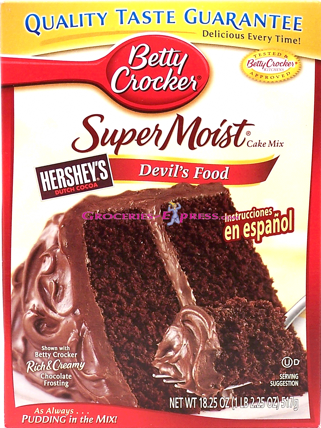Betty Crocker&nbsp;Super Moist&nbsp;devil's food cake mix, made with hershey's dutch cocoa Full-Size Picture